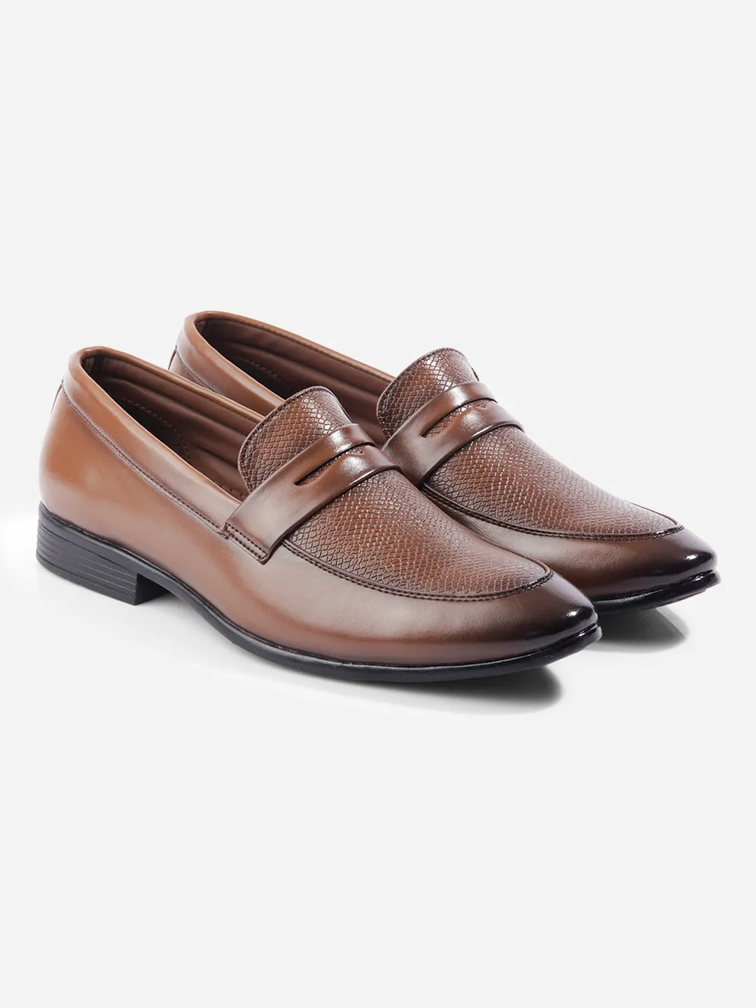 Men's Tan Regular Toe Slip On Formal (IX1074)