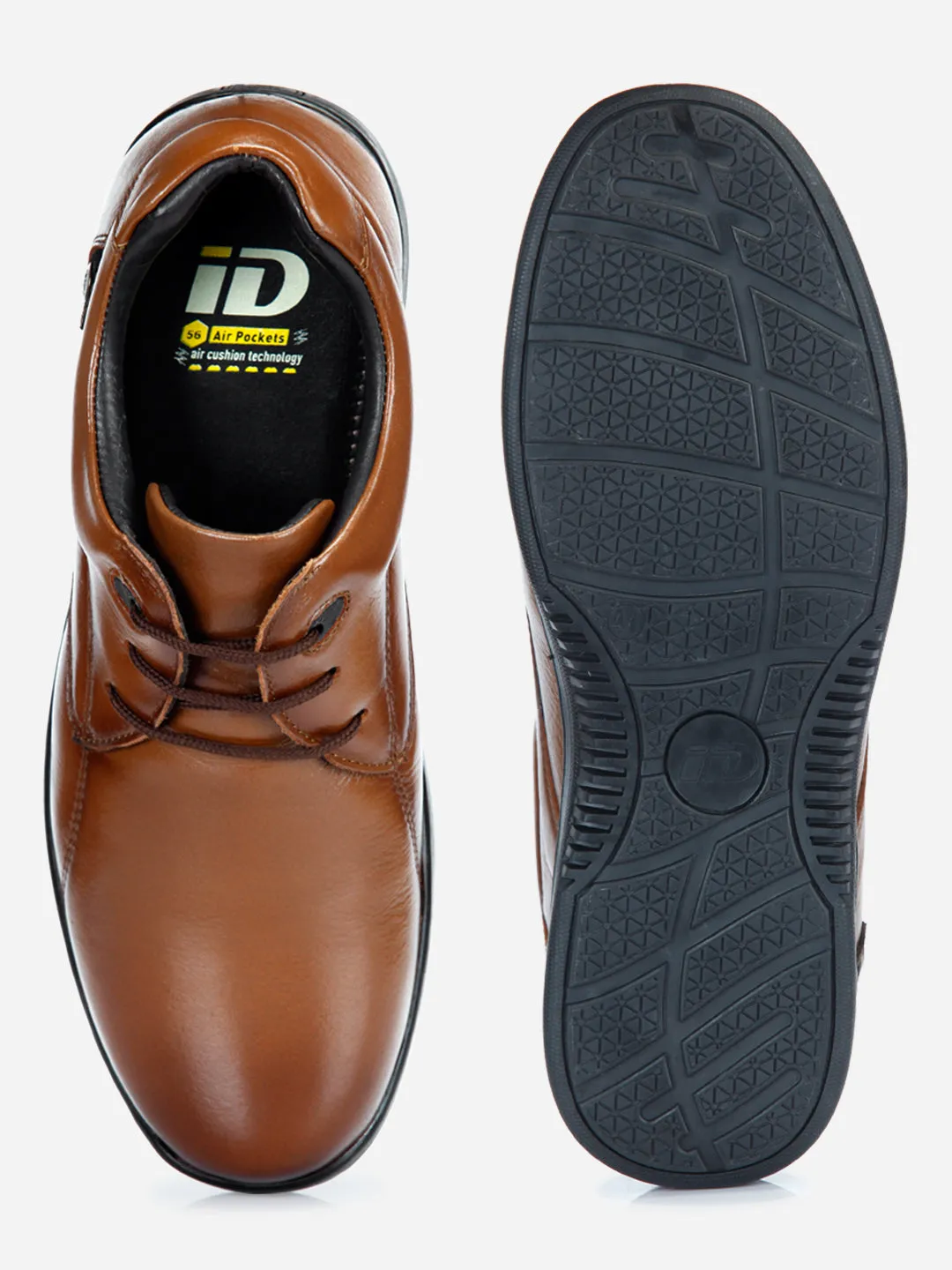 Men's Tan Round Toe Lace Up Semi Formal (ID2167)