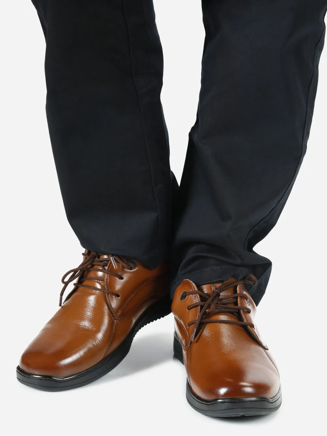 Men's Tan Round Toe Lace Up Semi Formal (ID2167)