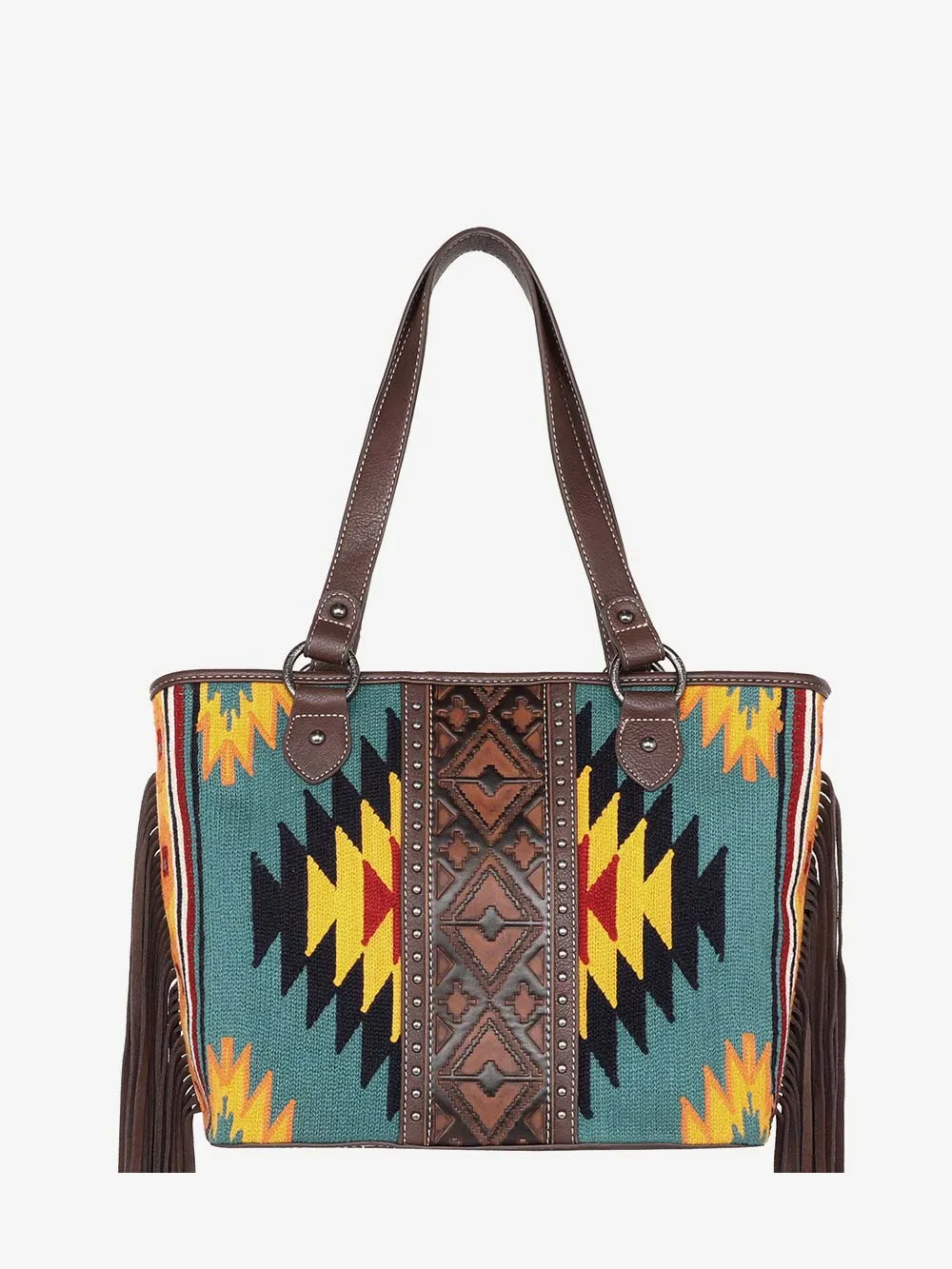 Montana West Aztec Tapestry Fringe Concealed Carry Tote