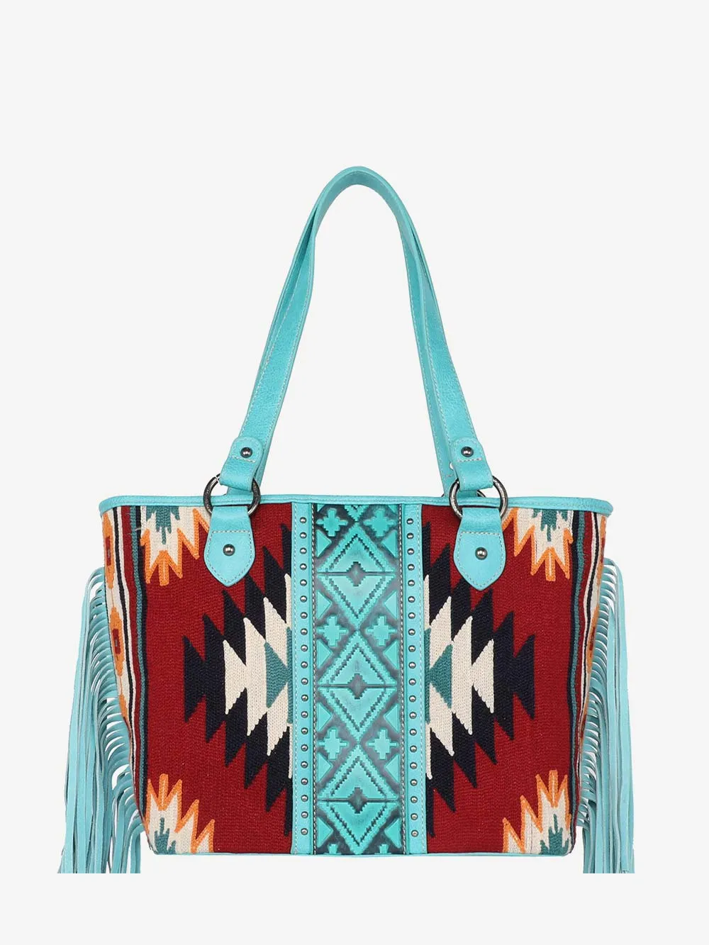 Montana West Aztec Tapestry Fringe Concealed Carry Tote