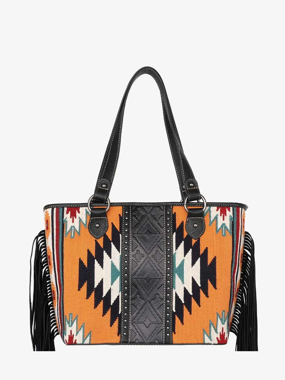 Montana West Aztec Tapestry Fringe Concealed Carry Tote