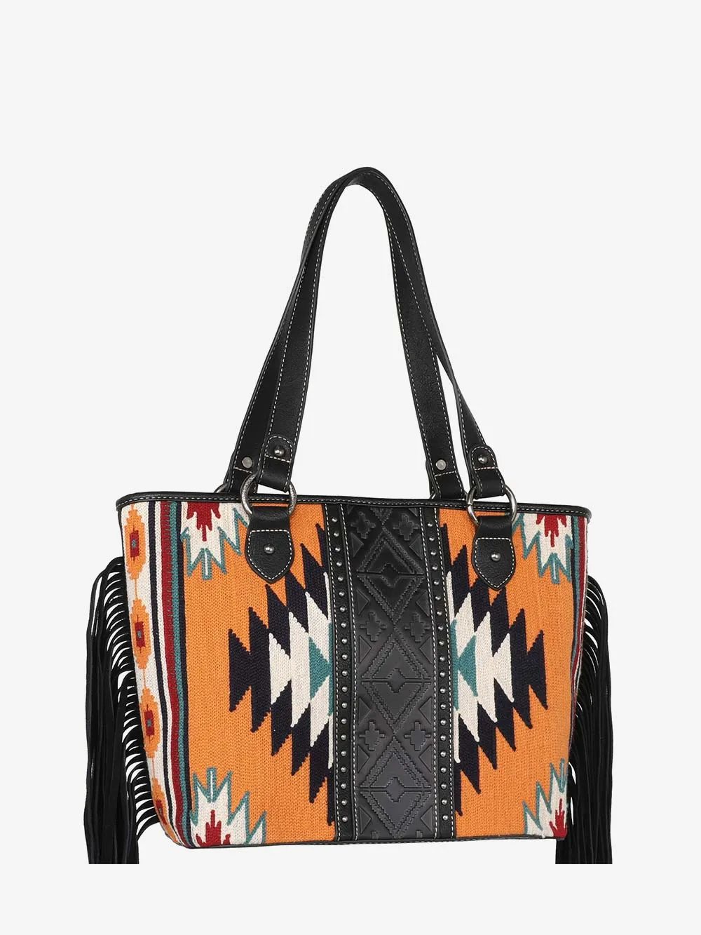 Montana West Aztec Tapestry Fringe Concealed Carry Tote