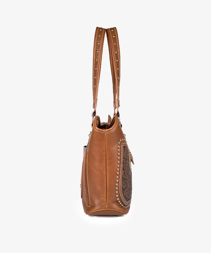 Montana West Tooling Studded Concealed Carry Handbag