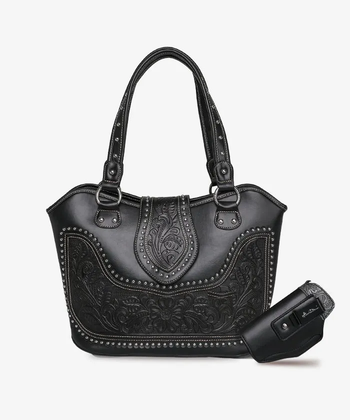 Montana West Tooling Studded Concealed Carry Handbag