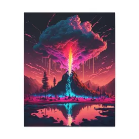 Mystic Mountain Etheric Eruption Canvas Spiritual Decor