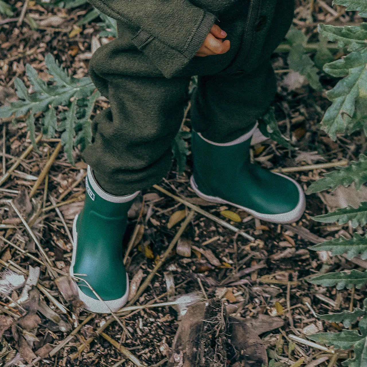 Natural Rubber Gumboots - Forest Green (21, 27 only) *Last ones for now