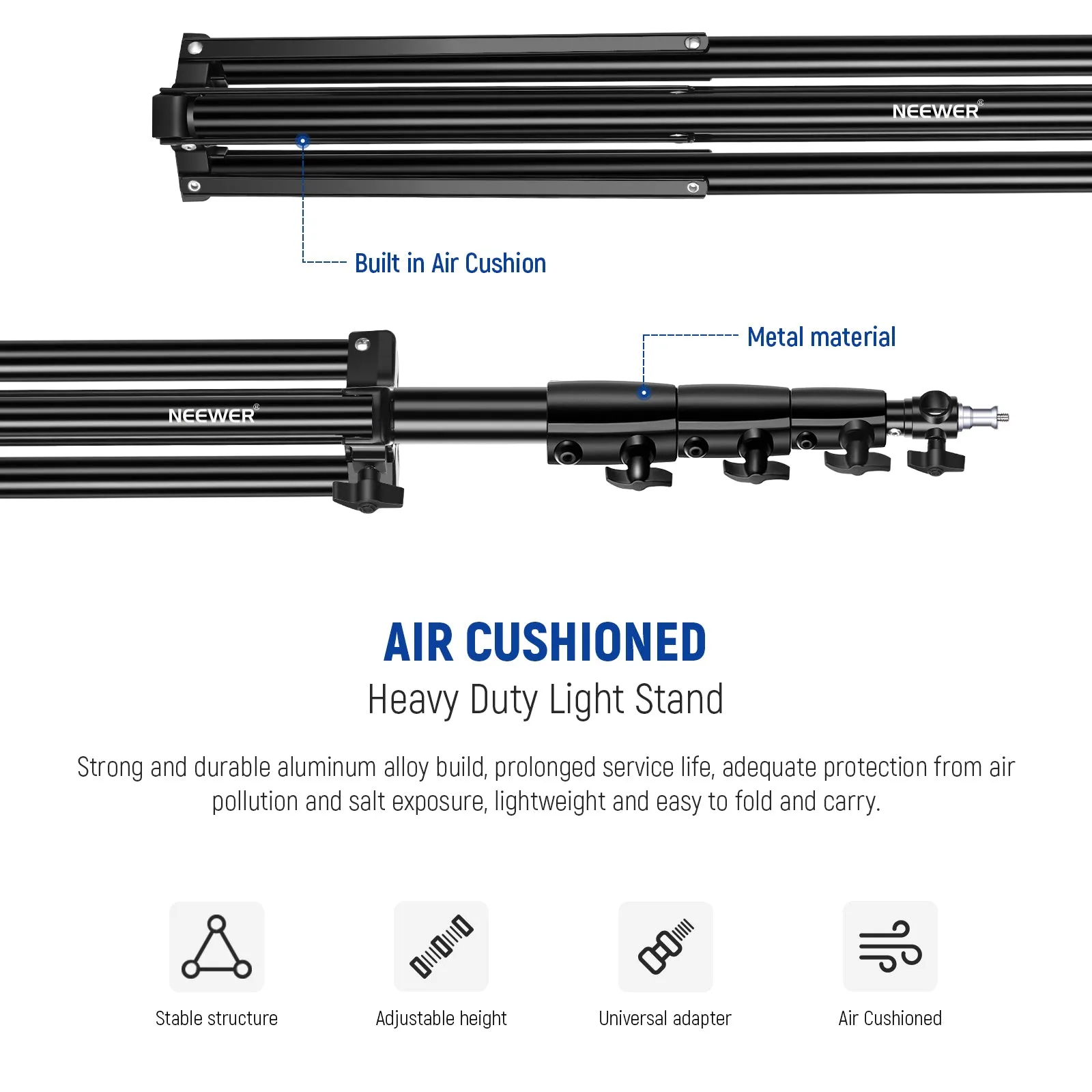 NEEWER 13ft/400cm Air Cushioned Light Stand