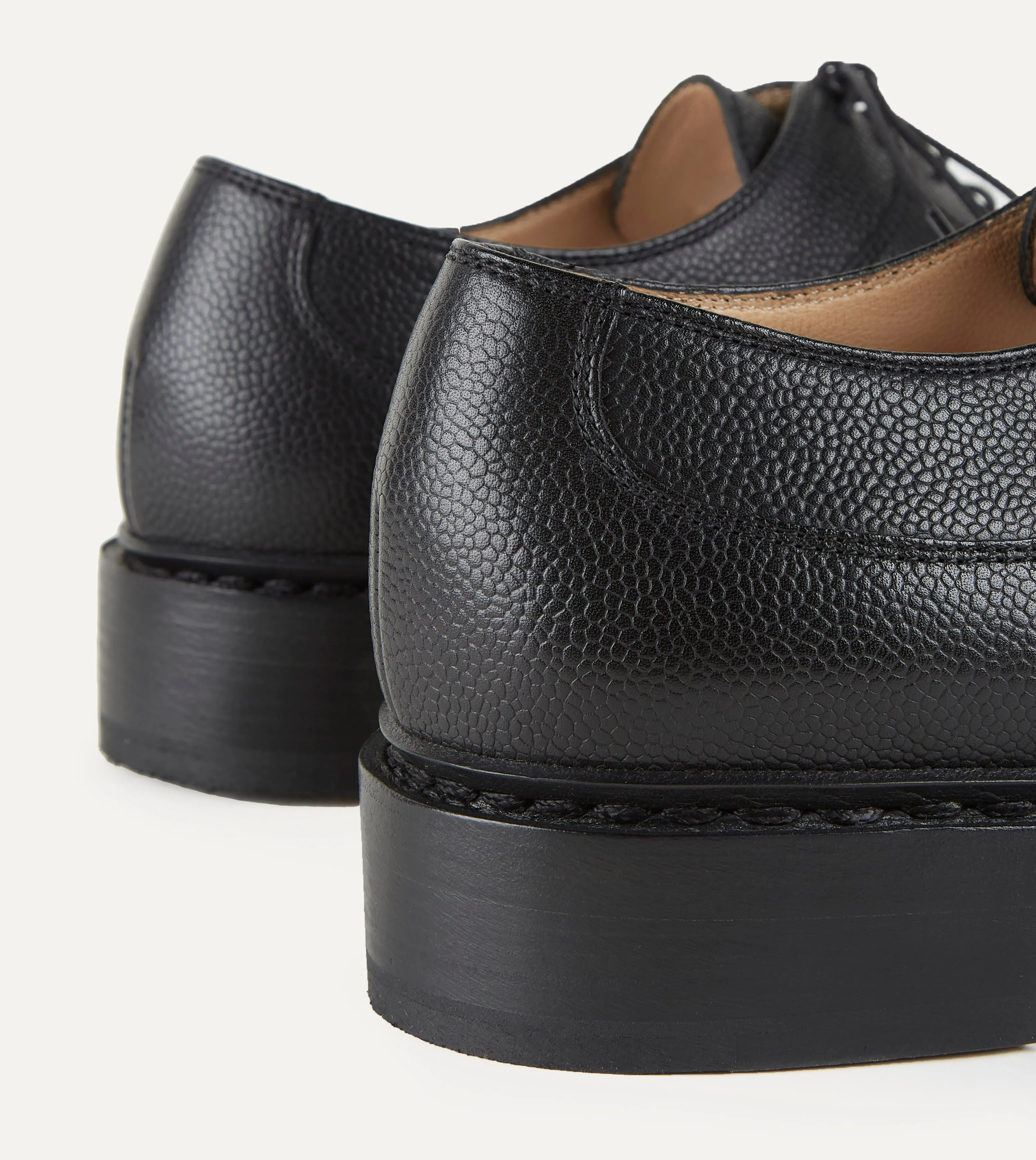 Paraboot Avignon Black Grain Leather Derby Shoe