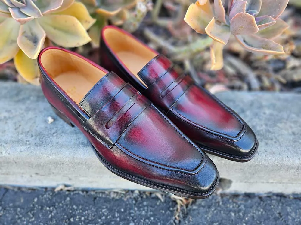 Patina Finished Penny Loafer