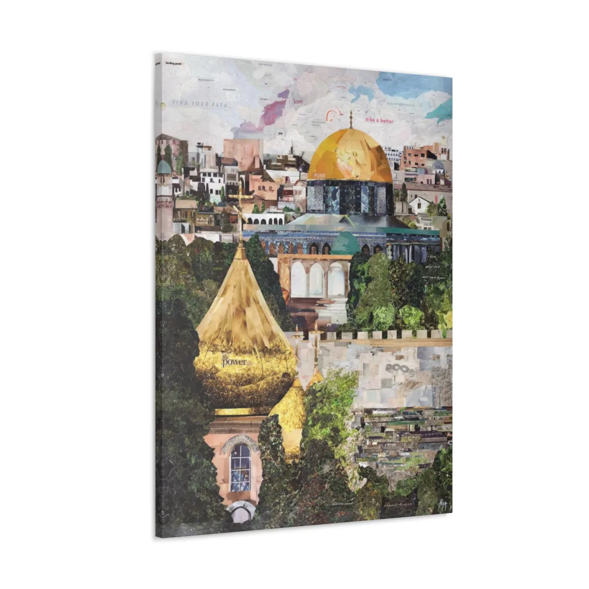 Peace in Jerusalem, Quality Canvas Wall Art Print, Ready to Hang Wall Art Home Decor