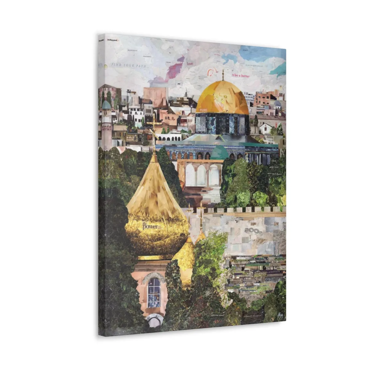 Peace in Jerusalem, Quality Canvas Wall Art Print, Ready to Hang Wall Art Home Decor