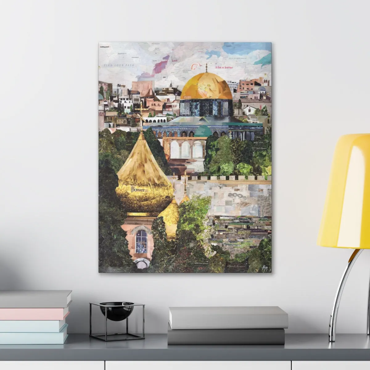 Peace in Jerusalem, Quality Canvas Wall Art Print, Ready to Hang Wall Art Home Decor