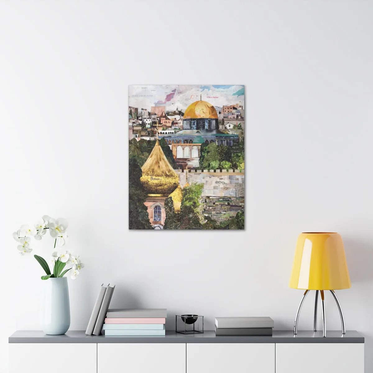 Peace in Jerusalem, Quality Canvas Wall Art Print, Ready to Hang Wall Art Home Decor