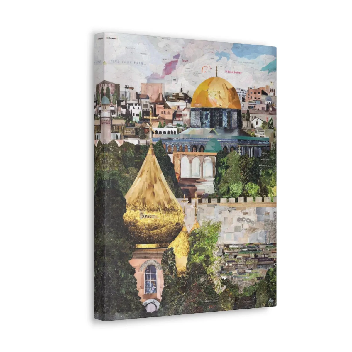 Peace in Jerusalem, Quality Canvas Wall Art Print, Ready to Hang Wall Art Home Decor