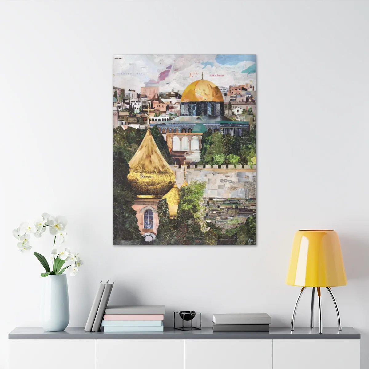 Peace in Jerusalem, Quality Canvas Wall Art Print, Ready to Hang Wall Art Home Decor