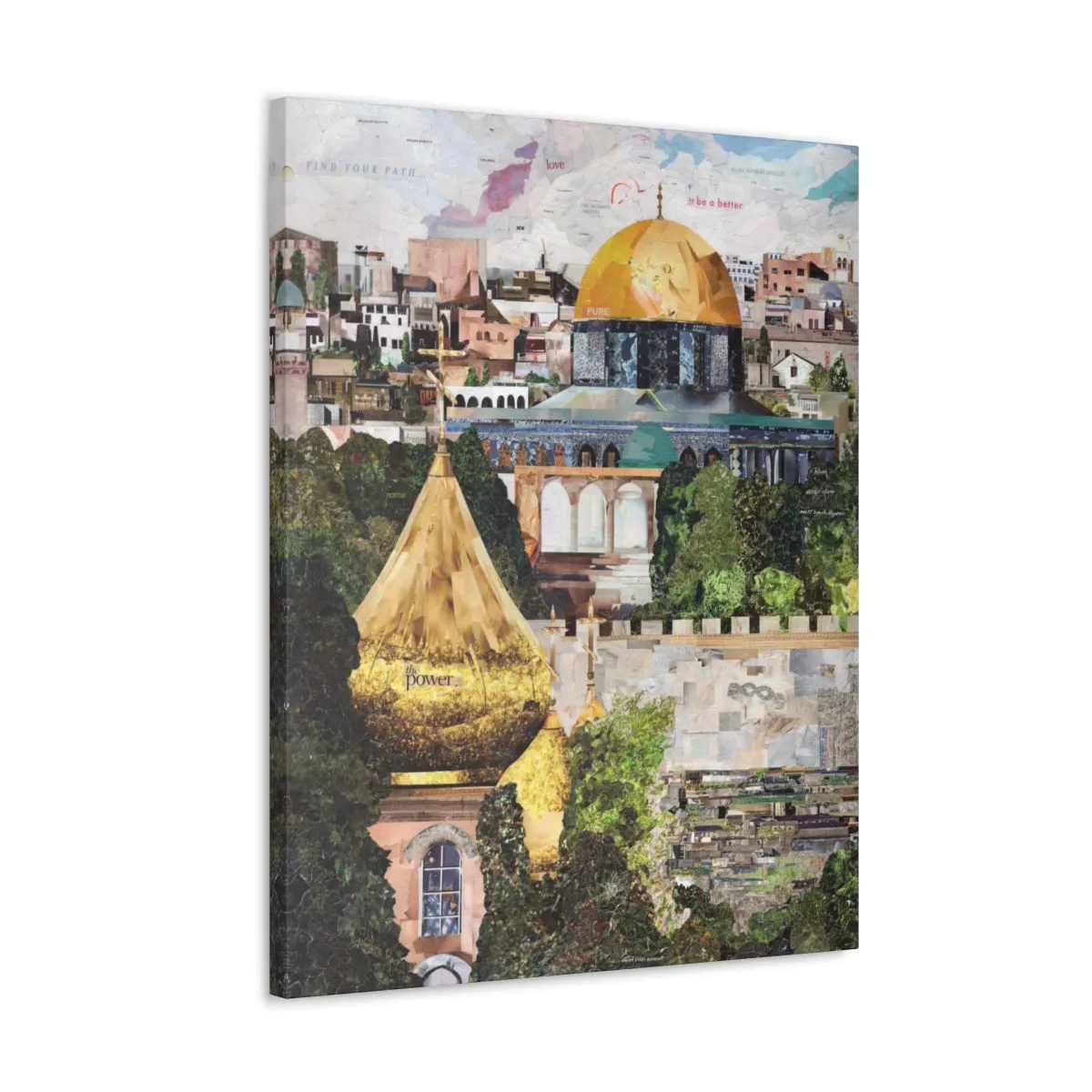 Peace in Jerusalem, Quality Canvas Wall Art Print, Ready to Hang Wall Art Home Decor