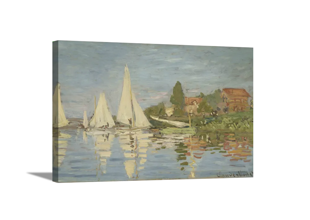 Regattas at Argenteuil | Claude Monet Masters Classic Art in Gallery Wrapped Canvas | Various Sizes