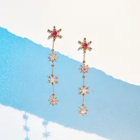 Rose Gold Mystic Snow Earrings