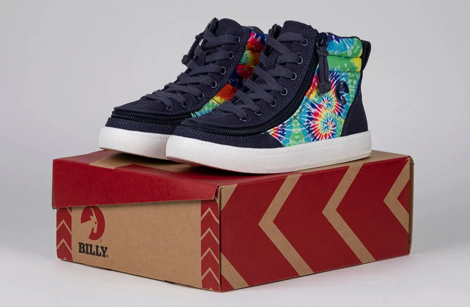 SALE - Navy Tie Dye BILLY Street High Tops