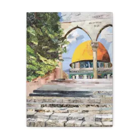 Stairway to Dome of the Rock, Quality Canvas Wall Art Print, Ready to Hang Wall Art Home Decor