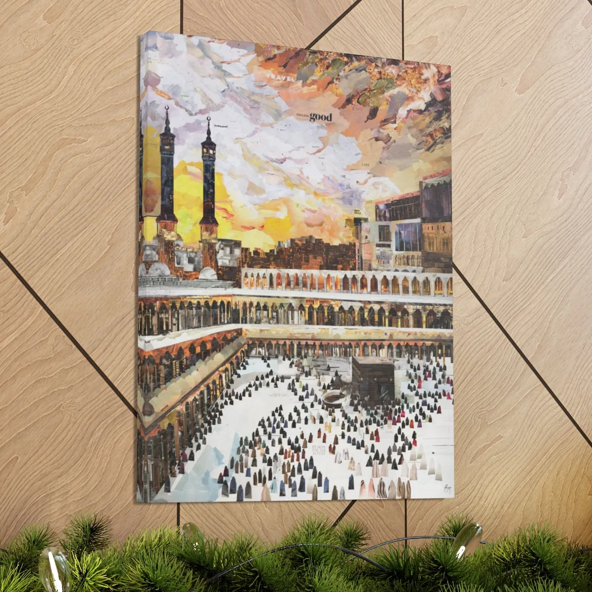 Sunset in Makkah, Quality Canvas Wall Art Print, Ready to Hang Wall Art Home Decor