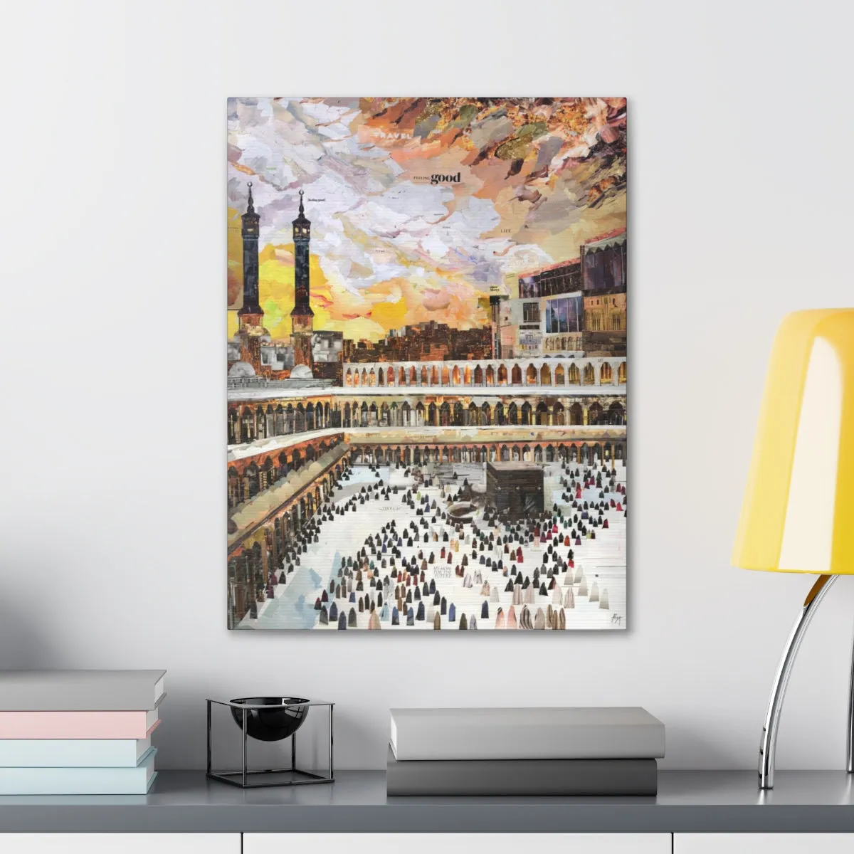 Sunset in Makkah, Quality Canvas Wall Art Print, Ready to Hang Wall Art Home Decor