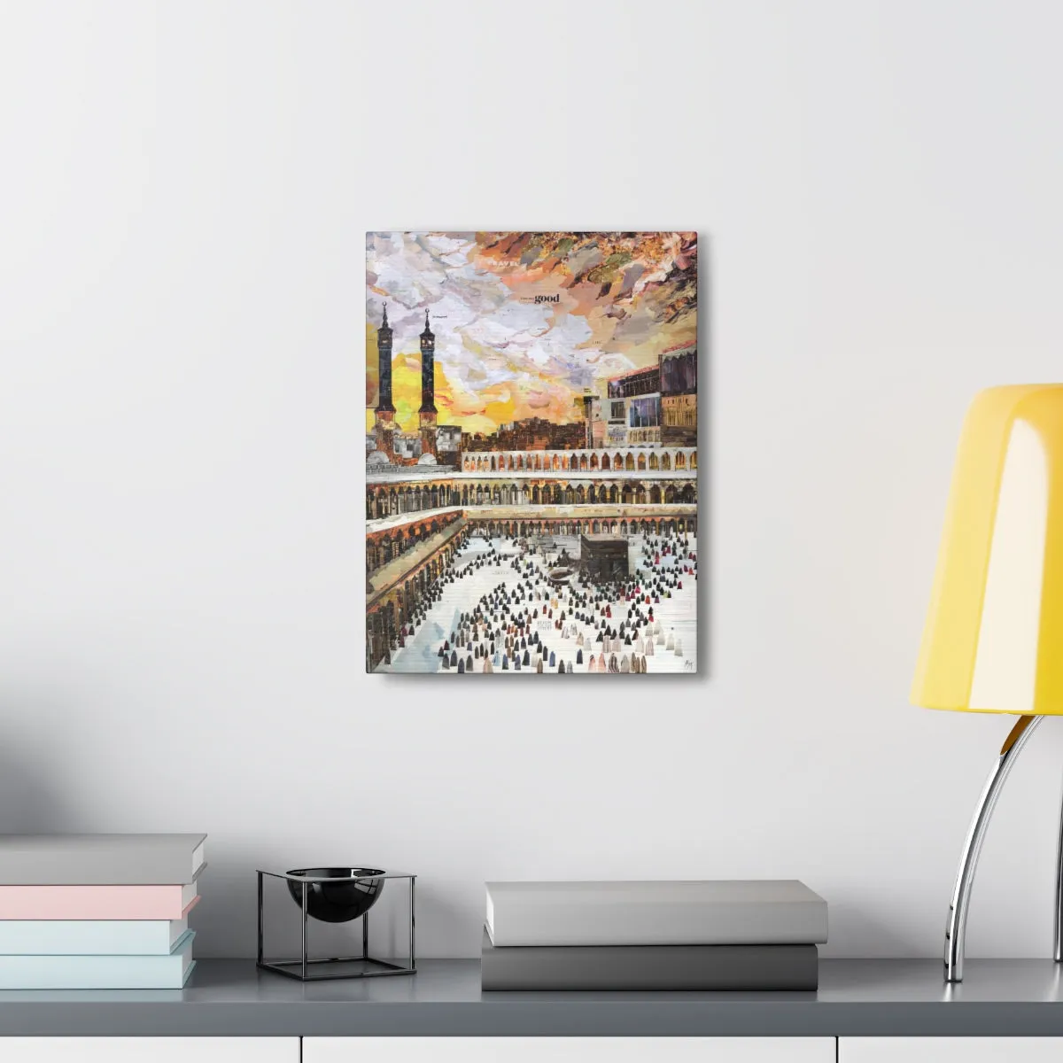 Sunset in Makkah, Quality Canvas Wall Art Print, Ready to Hang Wall Art Home Decor