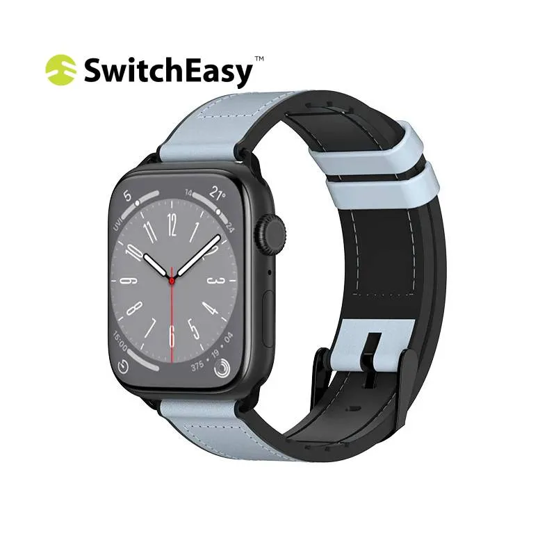 SwitchEasy Hybrid Silicone-Leather Apple Watch  Band (42/44/45/49mm)