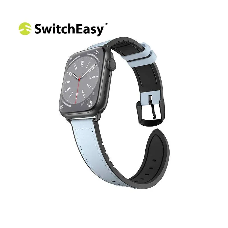 SwitchEasy Hybrid Silicone-Leather Apple Watch  Band (42/44/45/49mm)