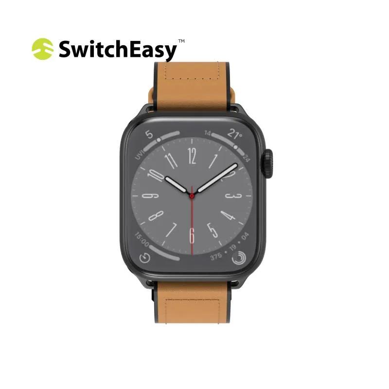 SwitchEasy Hybrid Silicone-Leather Apple Watch  Band (42/44/45/49mm)