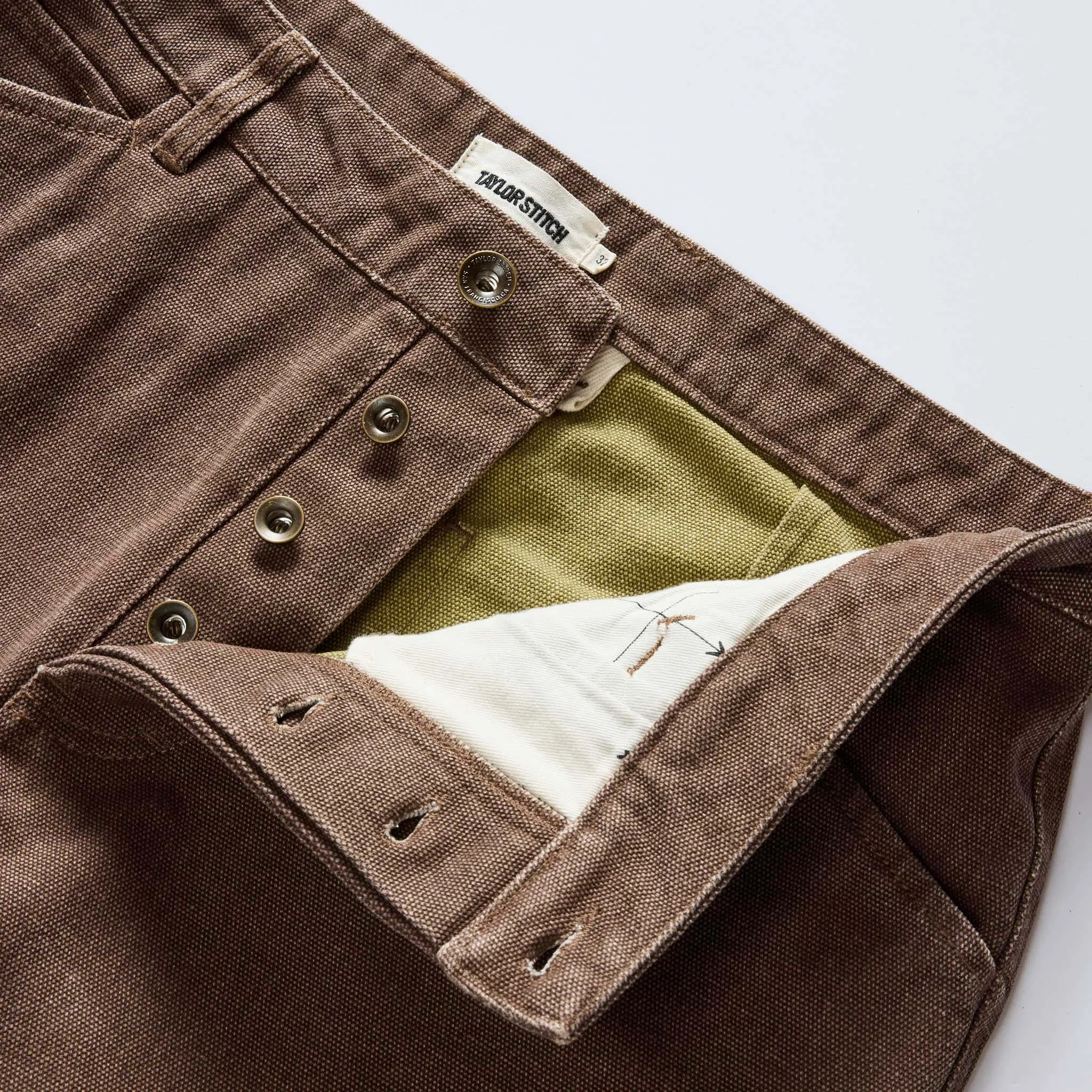 The Chore Pant in Aged Penny Chipped Canvas