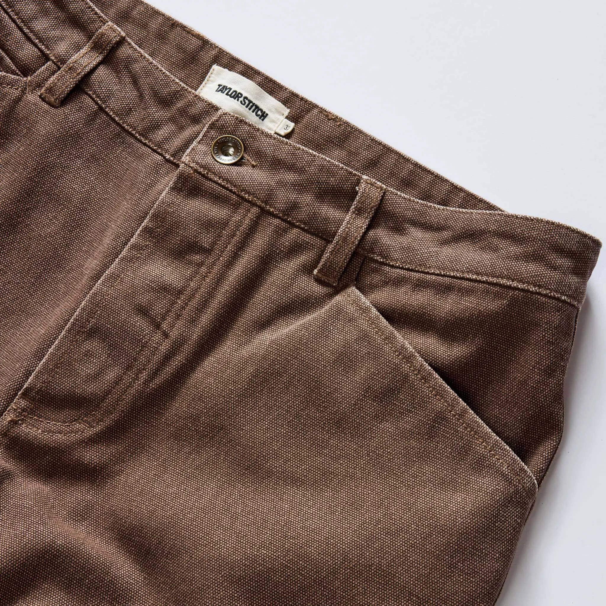 The Chore Pant in Aged Penny Chipped Canvas