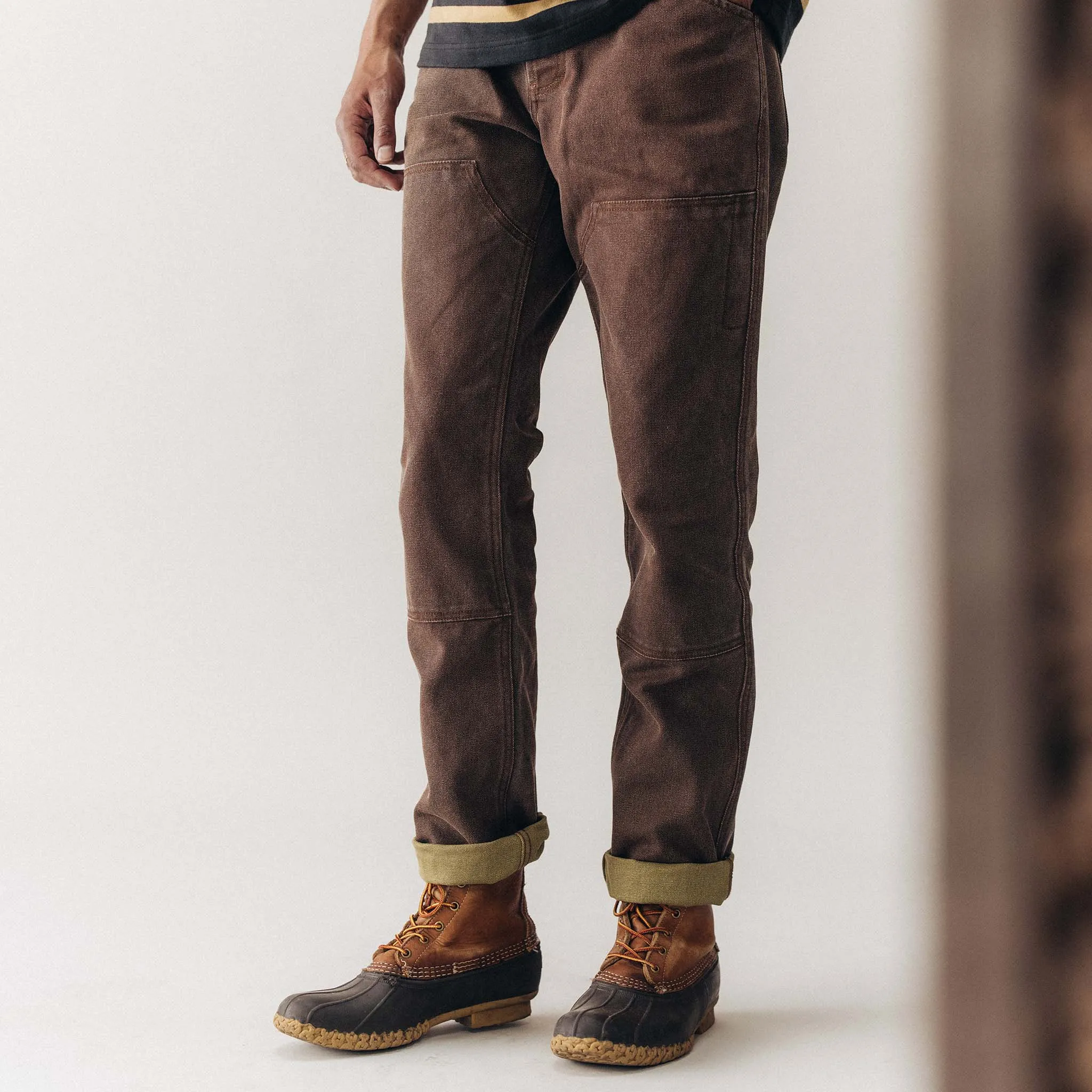 The Chore Pant in Aged Penny Chipped Canvas