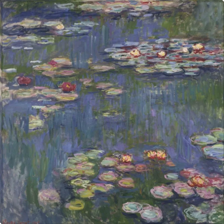 Water Lilies 1 | Claude Monet Masters Classic Art in Gallery Wrapped Canvas | Various Sizes